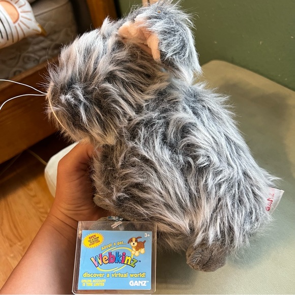 NEW Webkinz Angora Bunny Grey Stuffed Animal - Picture 3 of 6